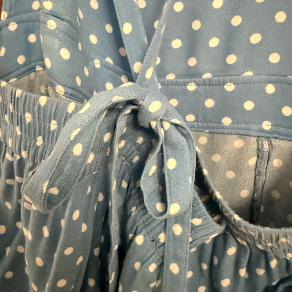 Torrid Light Blue and White Polka Dot Jumpsuit - Picture 3 of 6